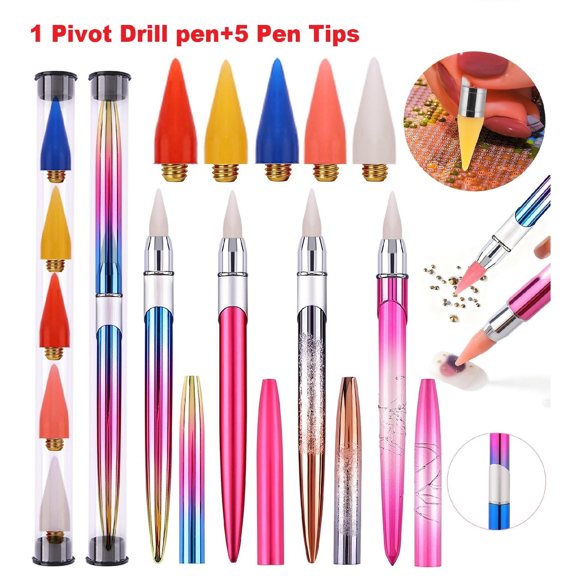 Nail Art Dotting Tool - أقلام رسم بالألماس ذاتية اللصق لا