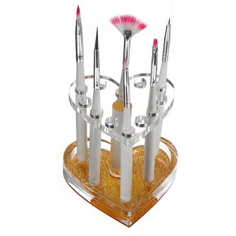 Nail Art Rame - 12 ثقوب فرش الأظافر صندوق تخزين