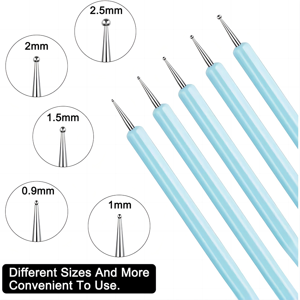 5/10 قطعة أدوات النحت الطين ال - مراجعة Nail Art Dotting Tool وسعره