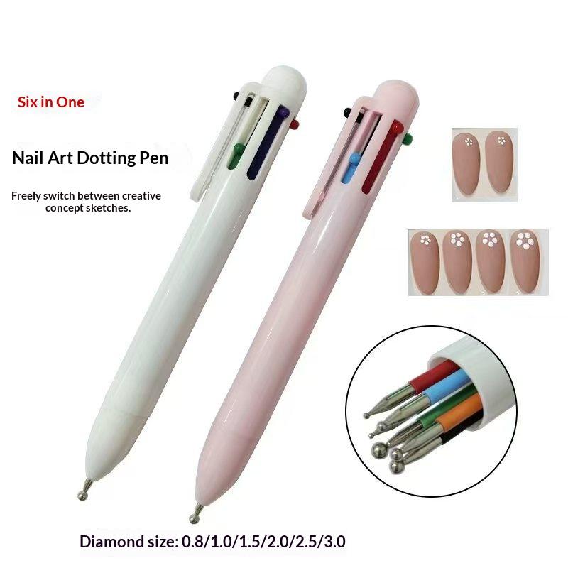 قلم تزيين الأظافر 6 في 1 للرسم - مراجعة Nail Art Dotting Tool وسعره